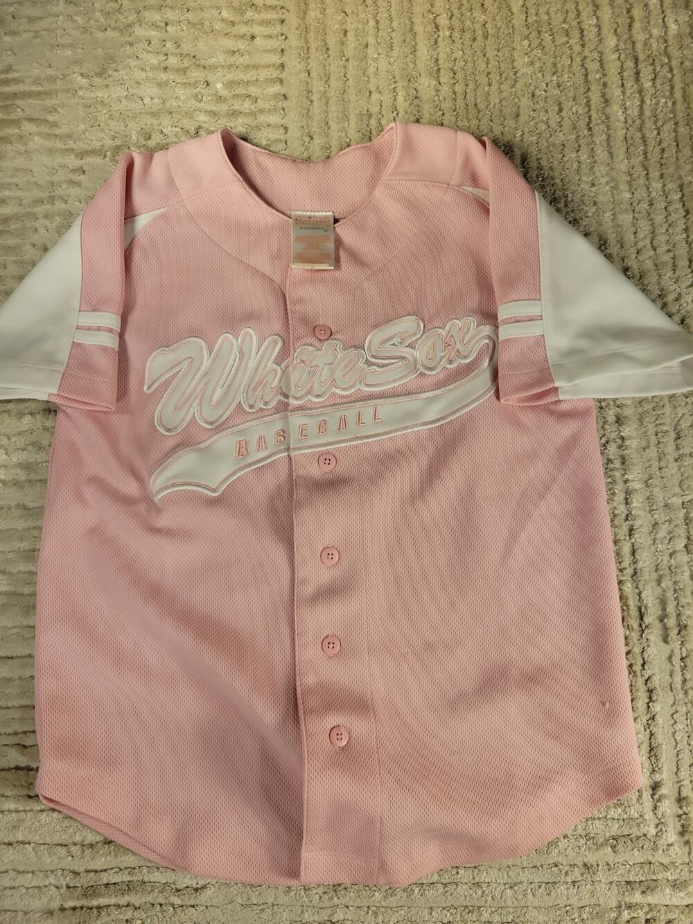 Chicago White Sox Jersey baseball MLB Youth Size Medium Pink Girls